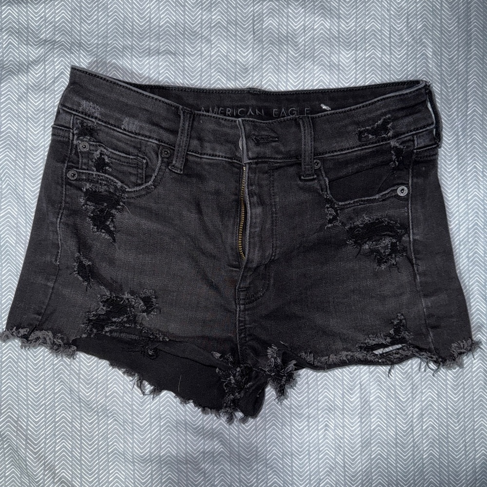 American Eagle Outfitters Black Hi-Rise Shortie